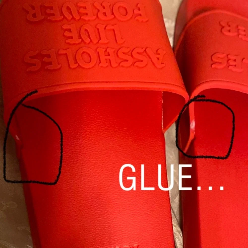 MENS Linda Finegold  RED SUPERSOFT SLIDES SIZE 7